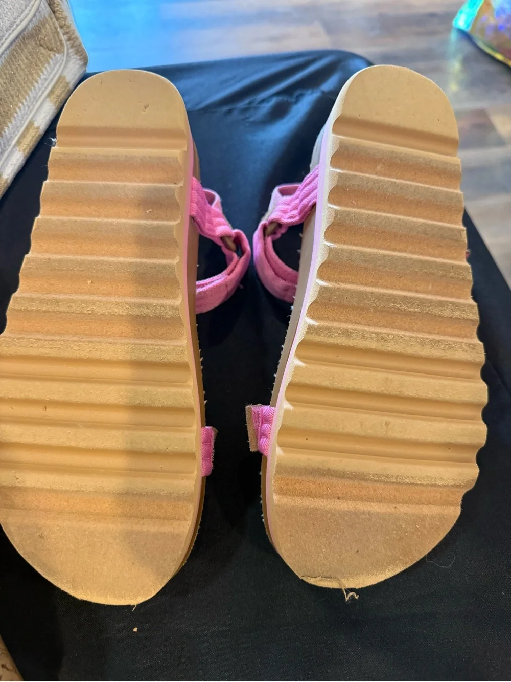 Reef Women's Pink Cork Platform Sandal